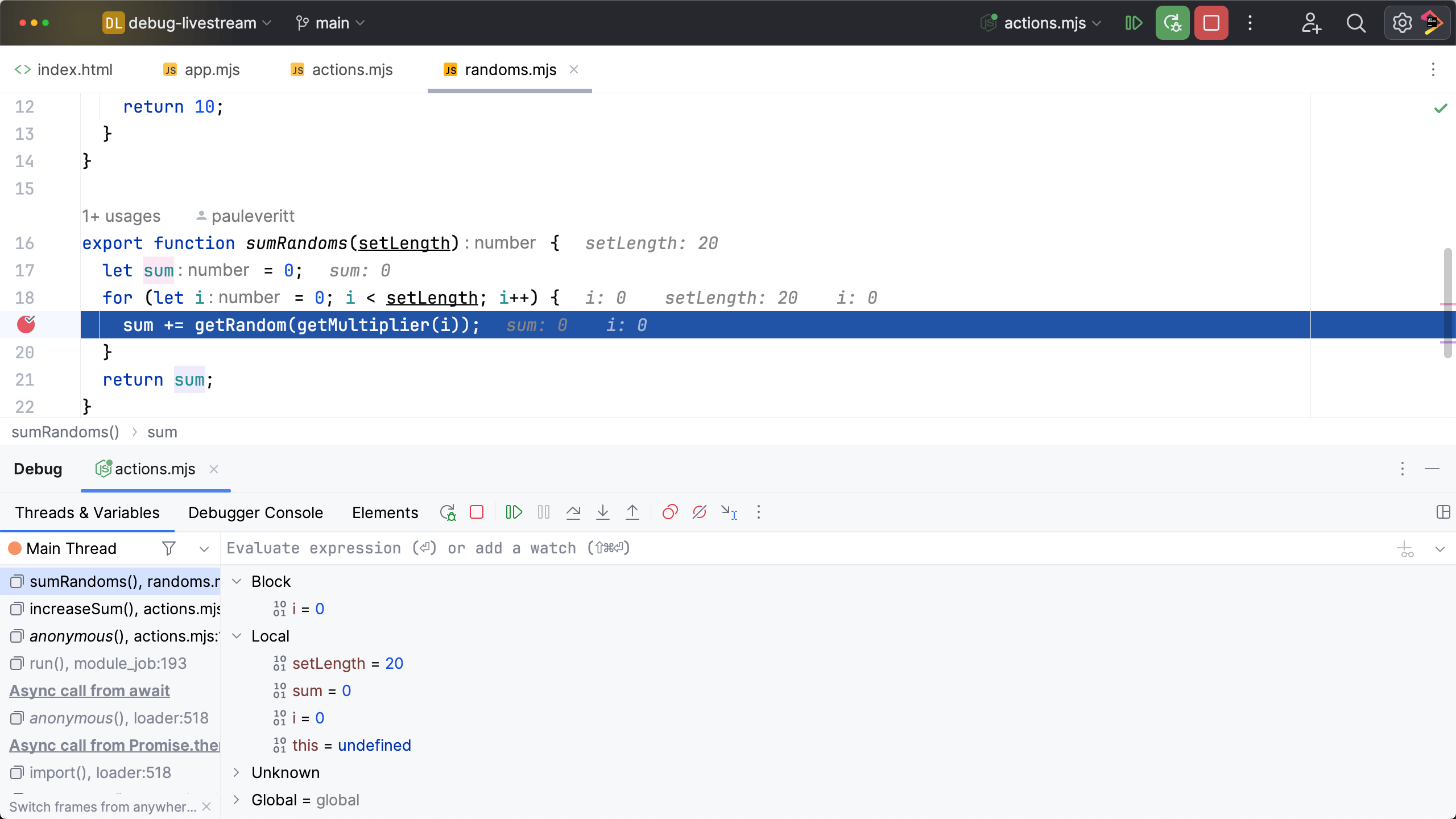 Node.js Stepping