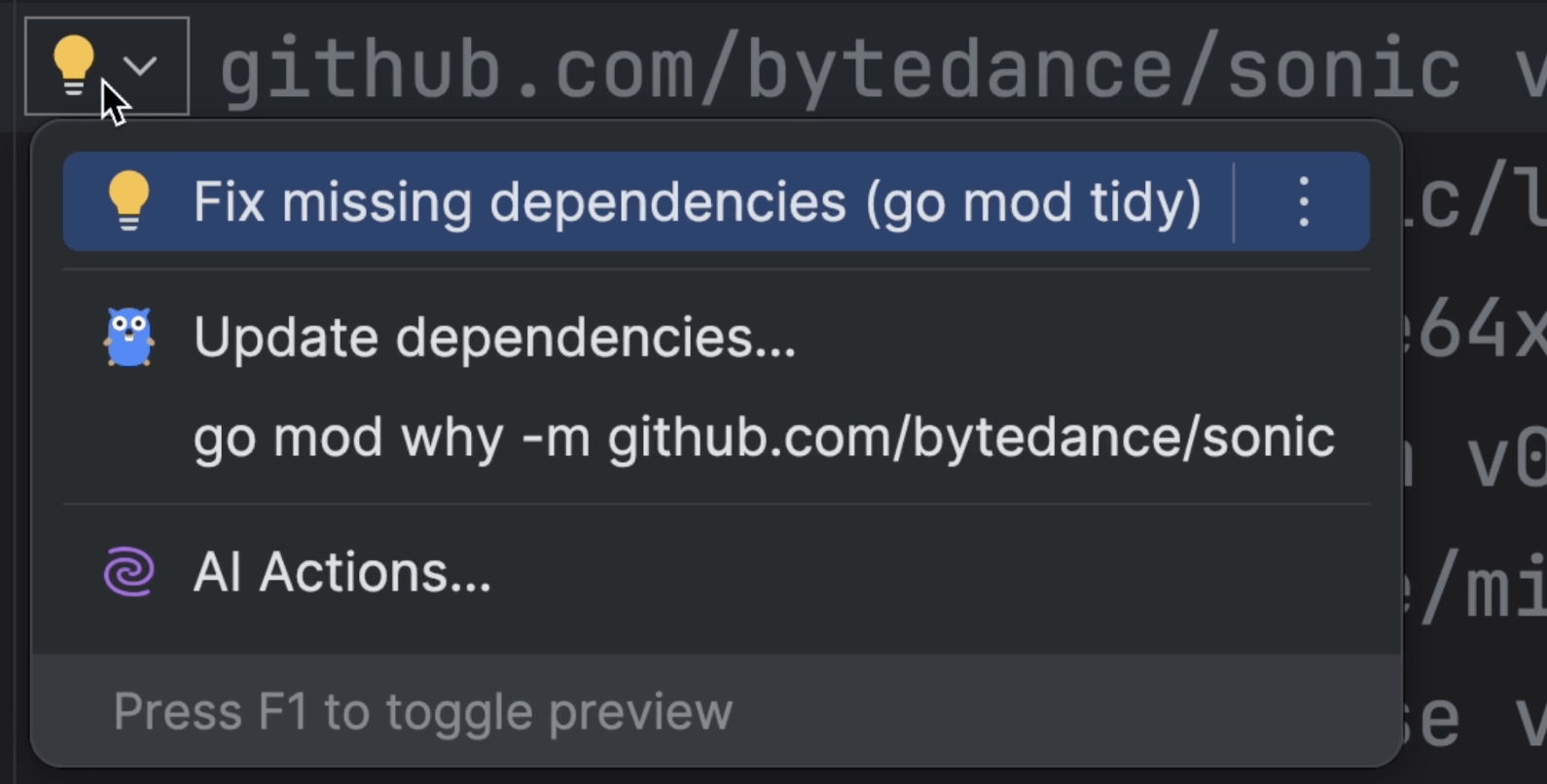 Detect Unused Dependencies in go.mod Files