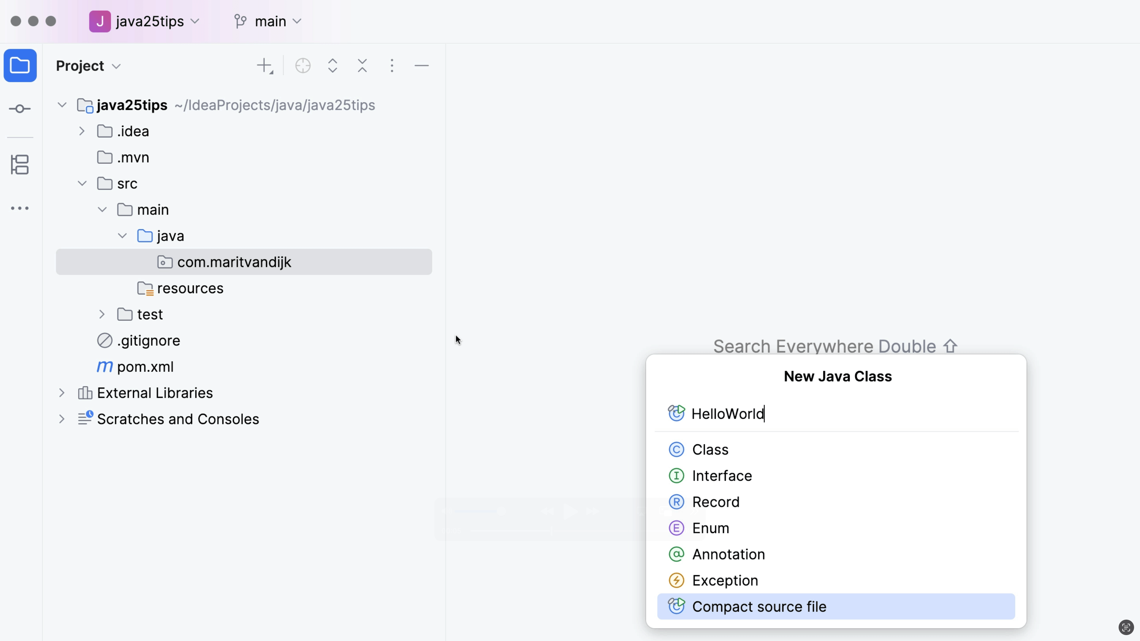 Compact source file