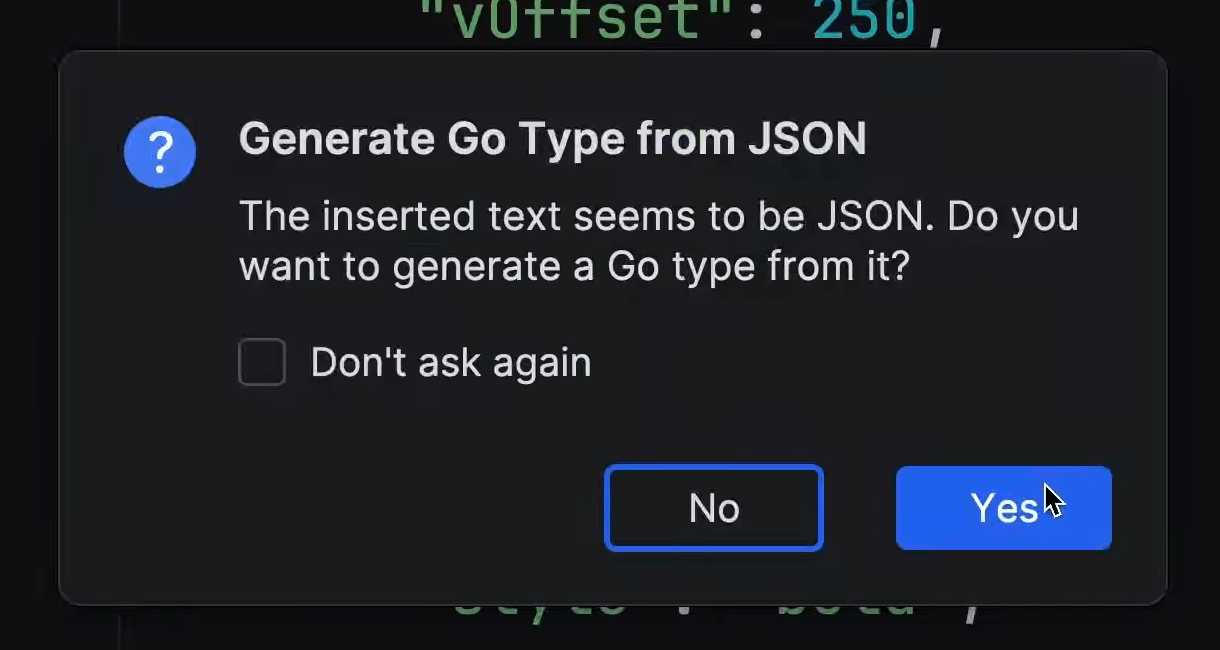 Convert JSON to Go Types