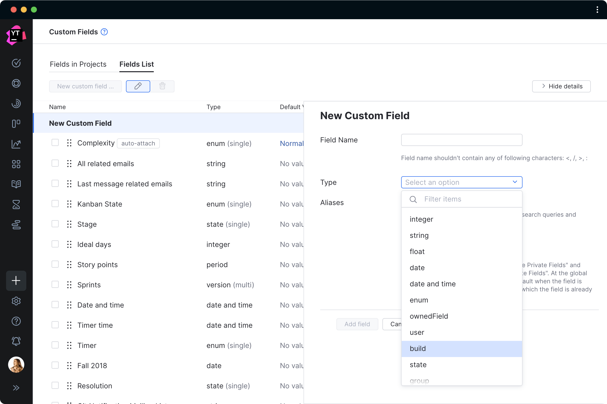 Custom fields
