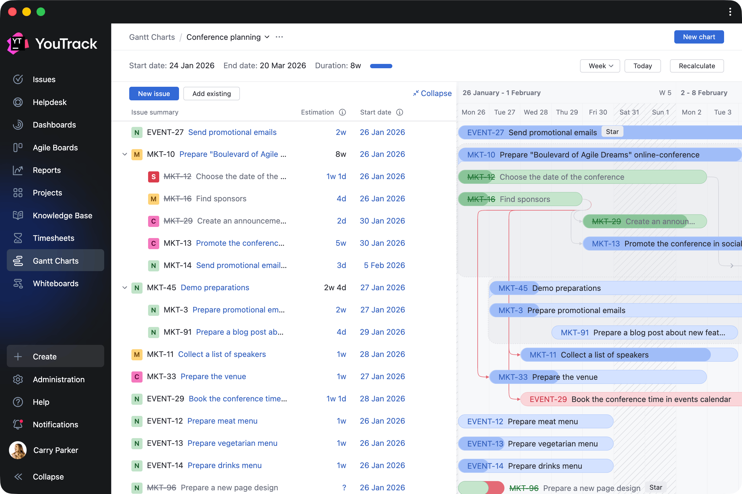 Tracking and reporting